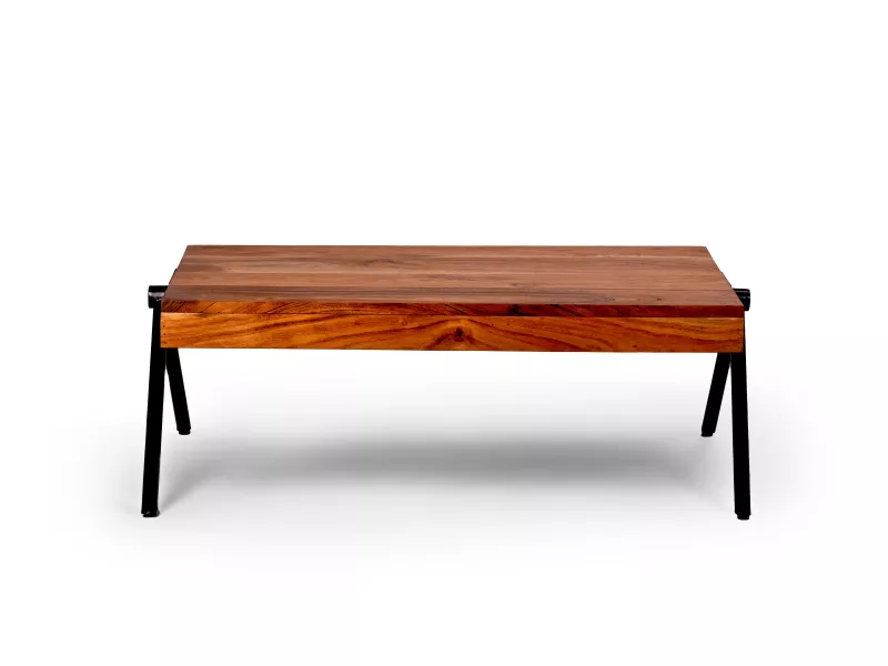 Diana Centre Table with Metal Frame and Wooden Top